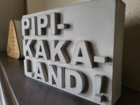 Lustiges Beton-Schild "Pipi-Kaka-Land" Deko für Bad oder Gäste-WC Niedersachsen - Bohmte Vorschau