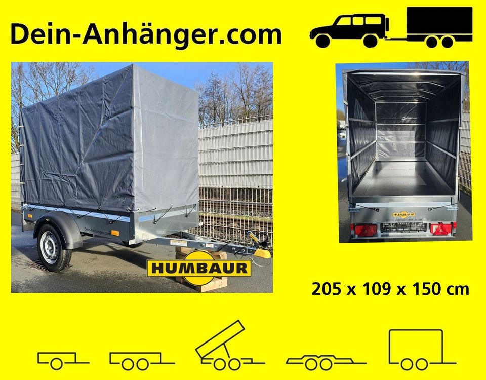 Humbaur  205x109x150cm 750kg pkw anhänger in Leopoldshöhe