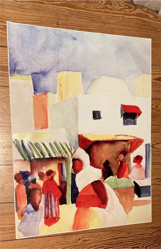 Großer Druck Poster August Macke, Markt in Tunis I, 60x80 in Hamburg