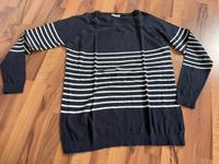 Stillpullover, dünner Strick, Gr. 42/44, blau mit weißen Streifen Bayern - Obernburg Vorschau