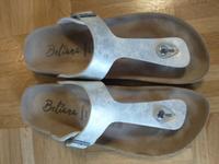 Beliana Zehentrenner Flip Flops 40 silber Decksohle Leder Hessen - Bensheim Vorschau