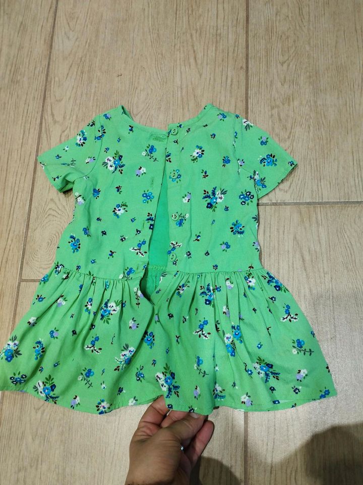 Mädchen Kleid NEXT Gr 68 T-Shirt 6-9 Mo grün NEU UK Vintage kurz in Lohr (Main)