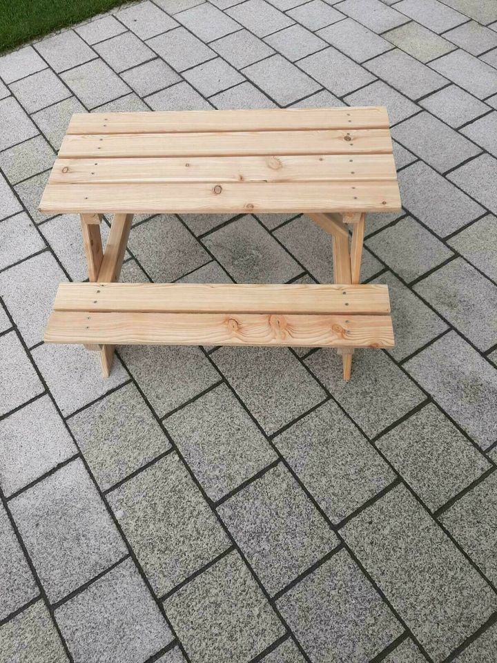 Kinder Tischbank Esstisch aus Lärchen Holz Handwerk in Sonnen