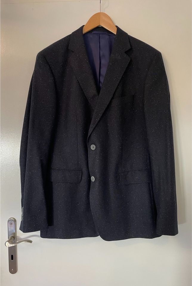 Pierre Cardin Sakko, neuw., blau, Tweed Wolle, Gr. 54, Jacket in Weisenheim am Sand