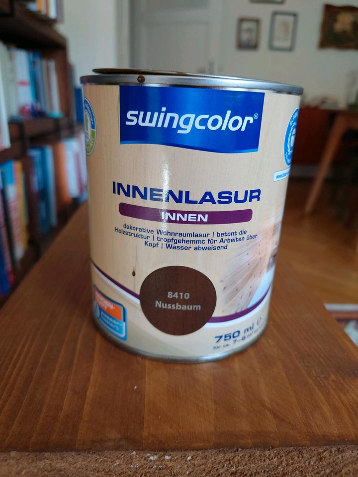 ca. 600ml Innenlasur Nussbaum, wasserbasiert, Marke swingcolour in Hamburg