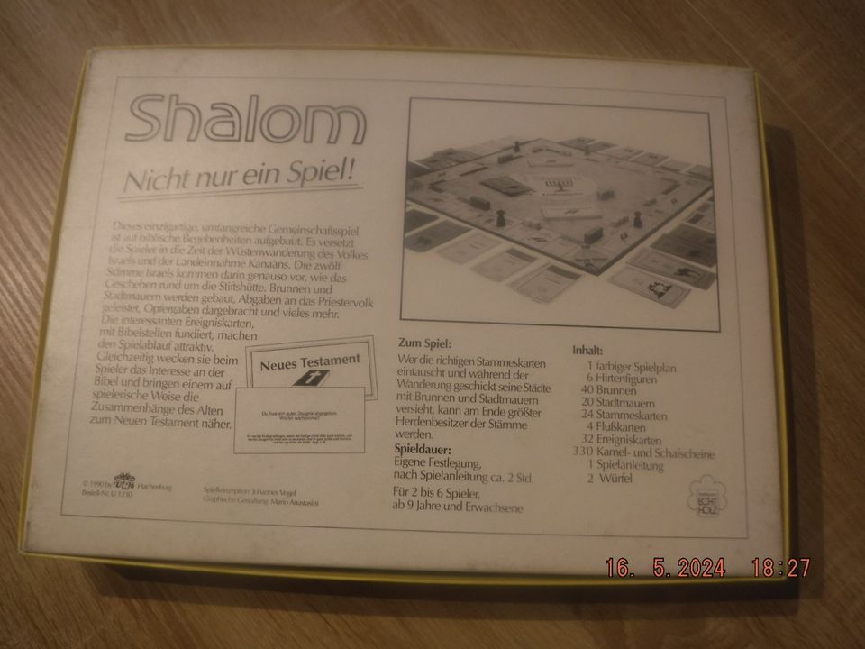 BRETTSPIEL Shalom ULJÖ biblich 1990 in Berlin