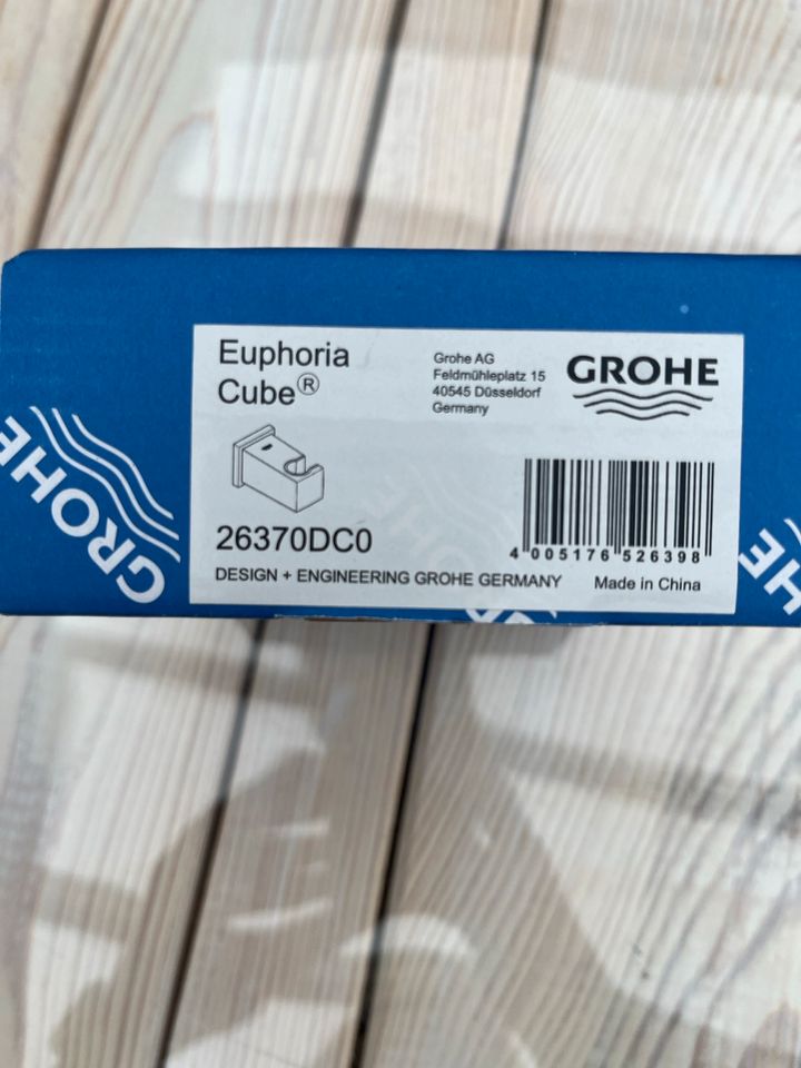 Grohe Euphoria Cube Brausehalter mit Schlauchanschluss supersteel in Kiel