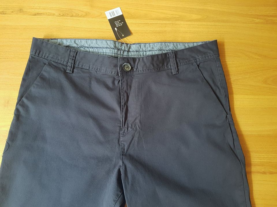 LIVERGY Elegante Herren Hose Chino Gr. 52 Blau NEU mit Etikett in Neuss