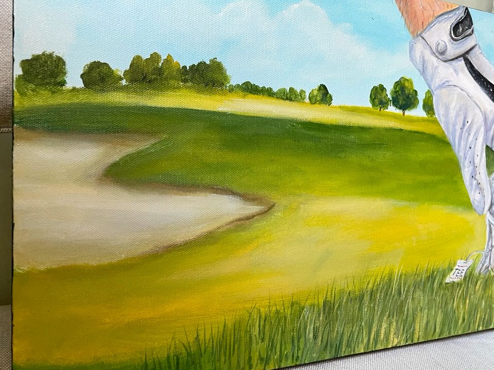 Gemälde Bild Acryl Leinwand Golf Tee v. Peter Schulz - Unikat ⛳️ in Lilienthal