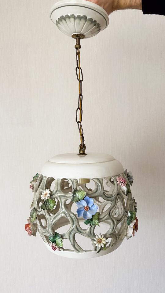 Bassano Capodimonte Lampen Set, antik, vintage, floral, Blumen in München