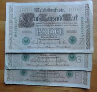 3 x Reichsbanknote 1000 Mark 21. April 1910 grün gestempel Baden-Württemberg - Eichstetten am Kaiserstuhl Vorschau