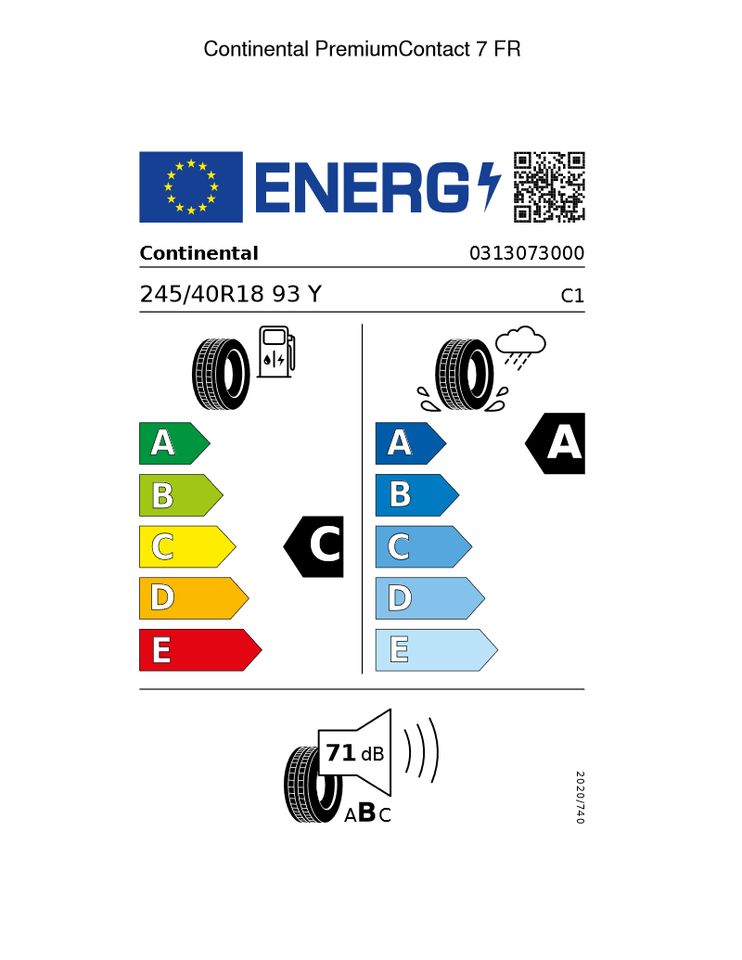 Continental PremiumContact 7 -245/40 R18 93Y Sommerreifen Neu ! in Ockenheim