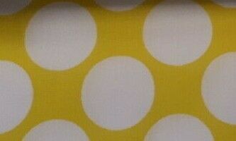 Baumwollstoff gelb mit großen weißen Punkten>>>SALE<<< in Emstek