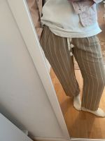 Uniqlo Leinen Hose beige streifen m 38 knöchellang bequem Frankfurt am Main - Nordend Vorschau