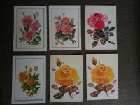 Florale Retro Postkarten Rosen *DDR*unbeschrieben Dresden - Briesnitz Vorschau