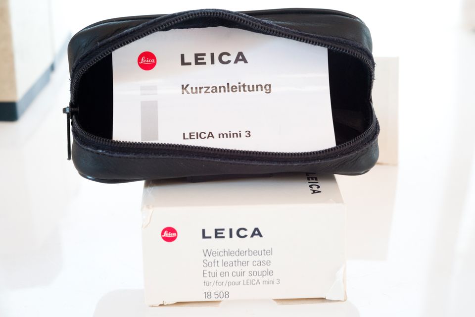 Leitz/Leica Weichleder Tasche für Leica Mini 1-3 Kameras OVP in Wetzlar