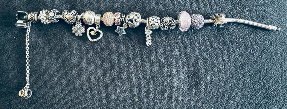 Pandora Armband mit 16 Charms in Zeltingen-Rachtig