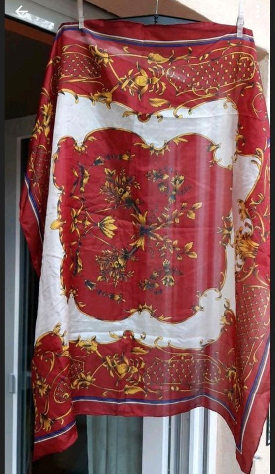 Tuch Kopftuch Halstuch Seide von RJR Fabrics rot gemustert in Rüthen