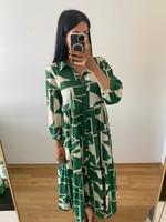 Kleid Hemdkleid Baumwolle grün Creme 38 Düsseldorf - Heerdt Vorschau