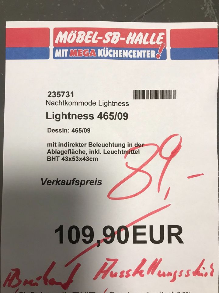 Nachtkommode Lightness, statt 109,-€)* in Reichenbach (Vogtland)