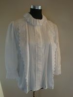 Bluse weiß Gr.40 Lochstickerei Broderie Anglaise v.Mailand ¾ Arm Baden-Württemberg - Vöhringen Vorschau