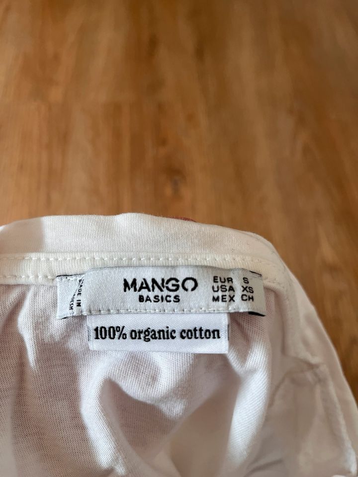 Mango Damen S T-Shirt weiß Basic neu in Paderborn