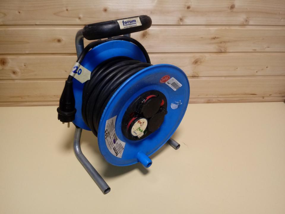20m Profi Kabeltrommel FORUM Schuko 230V 3-fach Verteiler in Neuruppin