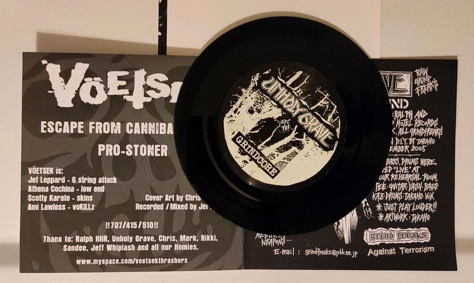 VOETSEK/UNHOLY GRAVE 5" Vinyl Split napalm death grindcore fast in Duisburg