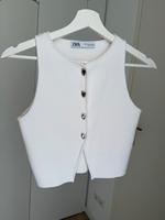 Crop Top Zara Neu Weiß Silber XS 34 Damen Oberteil München - Ludwigsvorstadt-Isarvorstadt Vorschau
