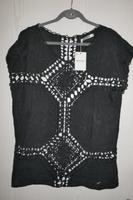 Neue Sommer Tunika Lochmuster Shirt bestickt Baumwolle Schwarz 42 Baden-Württemberg - Teningen Vorschau