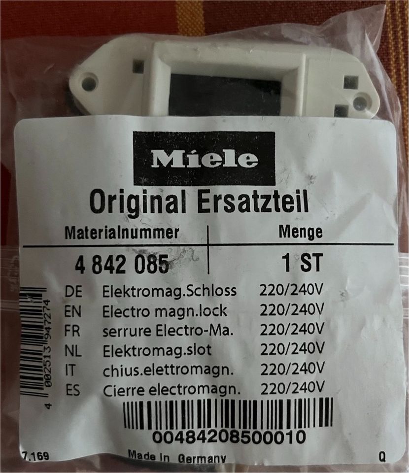 Miele Elektromagnetisches Schloss 4 842 085 Originalersatzteil in Hetzerath (Mosel)