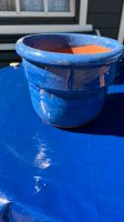 Keramik Übertopf in blau Niedersachsen - Süpplingen Vorschau