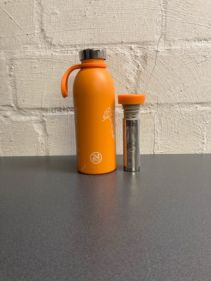 Neu 24 BOTTLES Clima Bottle Thermosflasche orange Weltkarte in Lübeck
