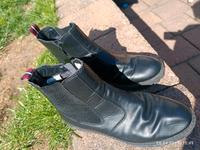 Halbschuhe Leder schwarz 41 Hessen - Waldkappel Vorschau