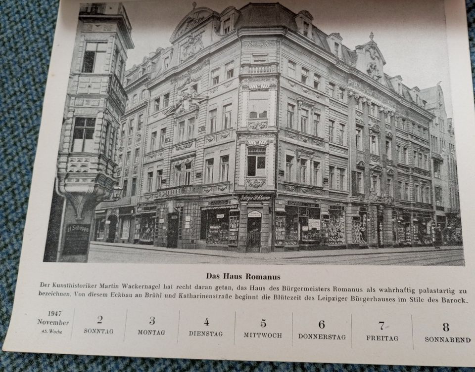 Unser Leipzig Wandkalender 1947 E.A.Seemann Leipzig in Leipzig