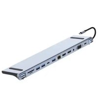 USB C Hub 2x HDMI 4K VGA 3x USB 3.0 RJ45 SD TF Aux Power Delivery Nordrhein-Westfalen - Gronau (Westfalen) Vorschau