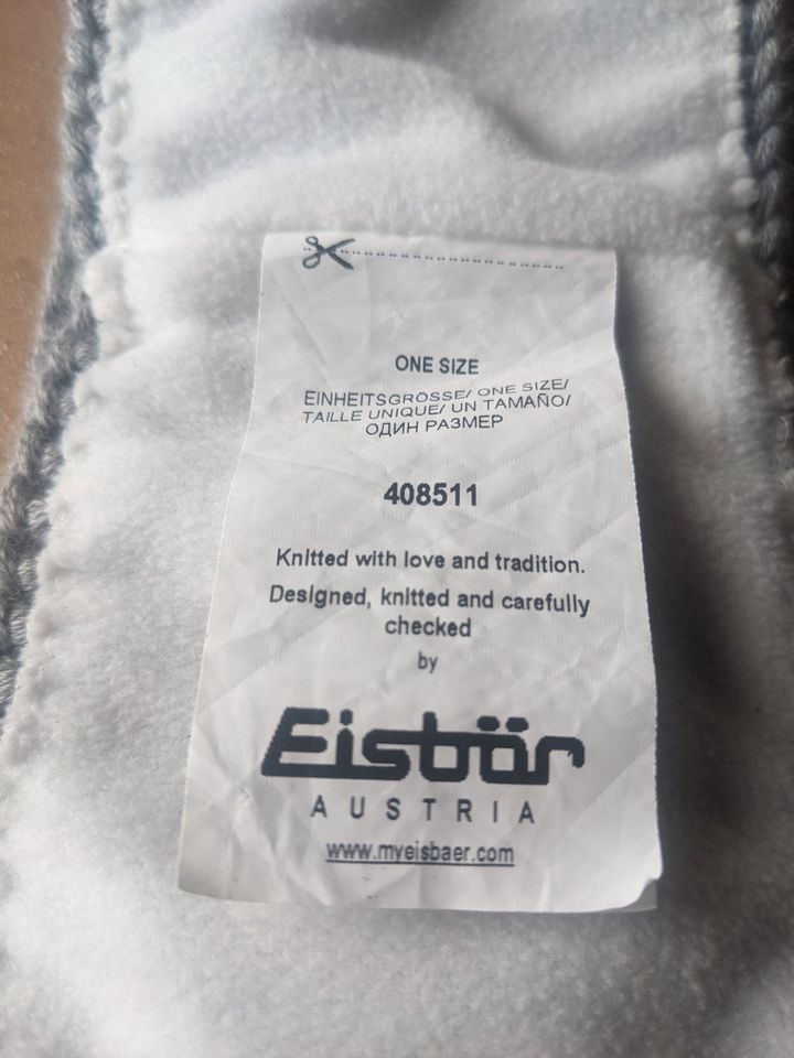 Eisbär Stirnband Mütze silber-grau, unisex +neuwertig+ in Wegberg