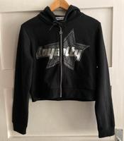 Neue schwarze Kapuzenjacke „Loyalty“ mit Glitzersteinen Pankow - Prenzlauer Berg Vorschau