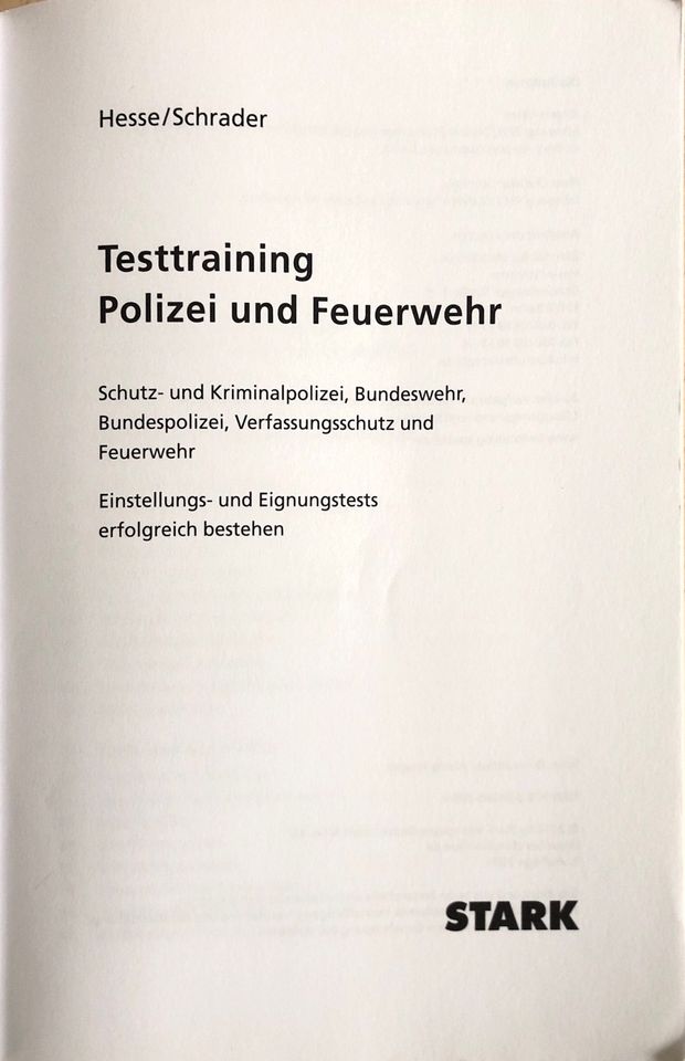 Testtraining Polizei und Feuerwehr mit CD-ROM in Flintsbach am Inn