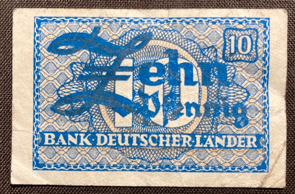 5 und 10 Pfennig Bank Deutscher Länder, Papiergeld in Dresden