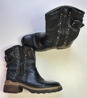 Stiefeletten von Café Noir, schwarz, Leder, Größe 38 Düsseldorf - Pempelfort Vorschau