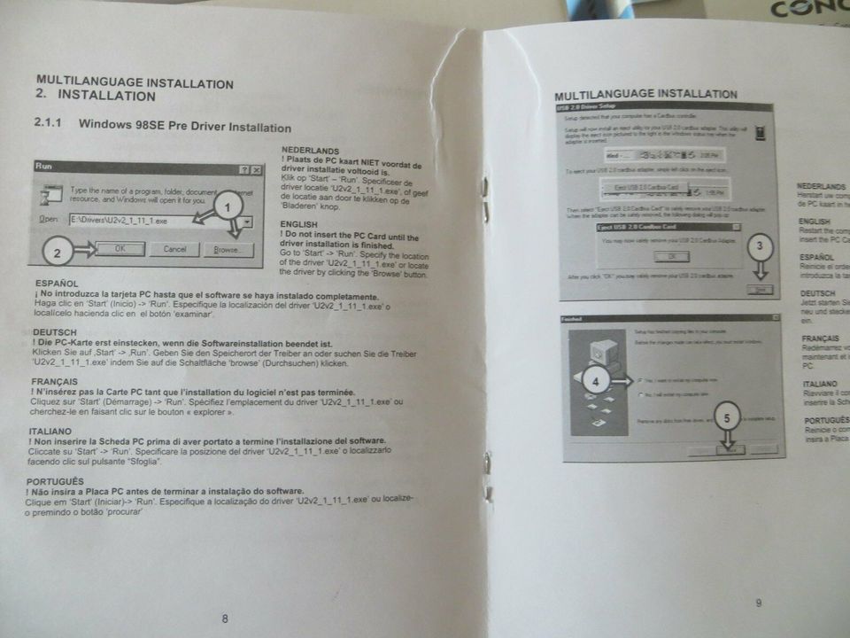 PCMCIA Marke USB 2.0 (2 Ports) für Windows 98 SE bis Windows XP in Alsdorf