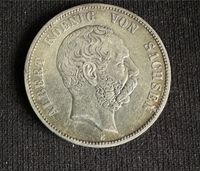 5 Mark Albert König von Sachsen 1875 Silber Stuttgart - Stuttgart-West Vorschau