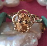 Zauberschöner 585er Gold Ring mit Gold Beryll Niedersachsen - Emmerthal Vorschau