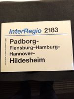 DB Zuglaufschild : InterRegio 2183 Padborg- Hildesheim Baden-Württemberg - Rottenburg am Neckar Vorschau