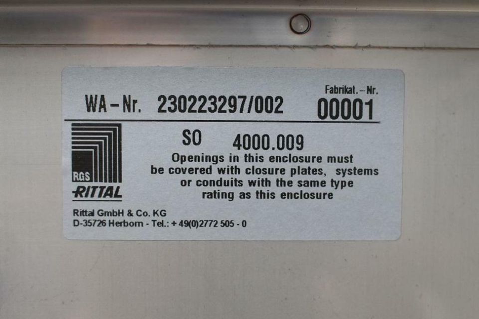 Schaltschrankeinheit Rittal V4A Edelstahl für Lebensmittel in Hövelhof