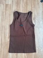 Miu Miu Garment-dyed-Top aus geripptem Jersey Thüringen - Jena Vorschau