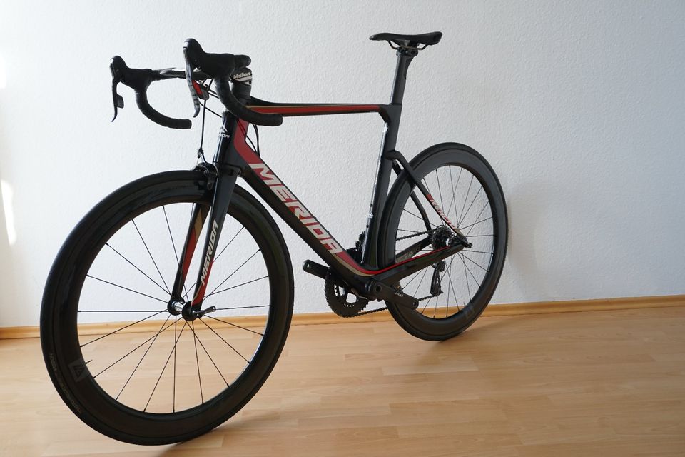 wie NEU Merida Reacto TEAM-E Gr. L - SRAM RED Carbon Aero Rennrad in Stade