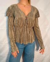 NEU Zara Plissebluse Volants Langarmshirt Nerzfarbig Bluse Gr M Nordrhein-Westfalen - Sankt Augustin Vorschau