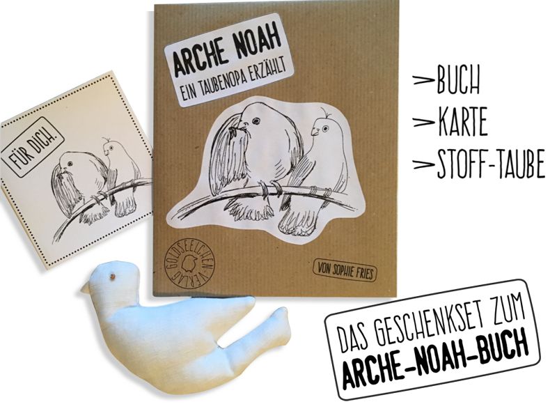 ☀️ Geschenk-Set Arche Noah ☀️ Geschichte, Buch, Karte, Stofftaube in Stuttgart